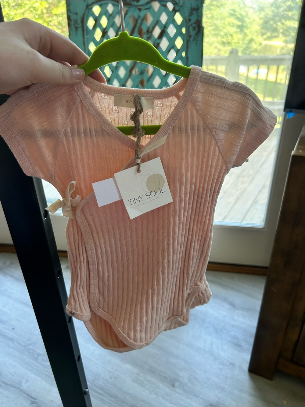 Pink Ribbed Baby One-Piece